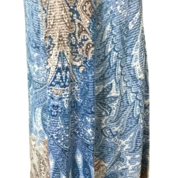 Chicos Cool Warm Mixed Paisley Print Open Front Long Sleeve Cardigan Large - Picture 5 of 11